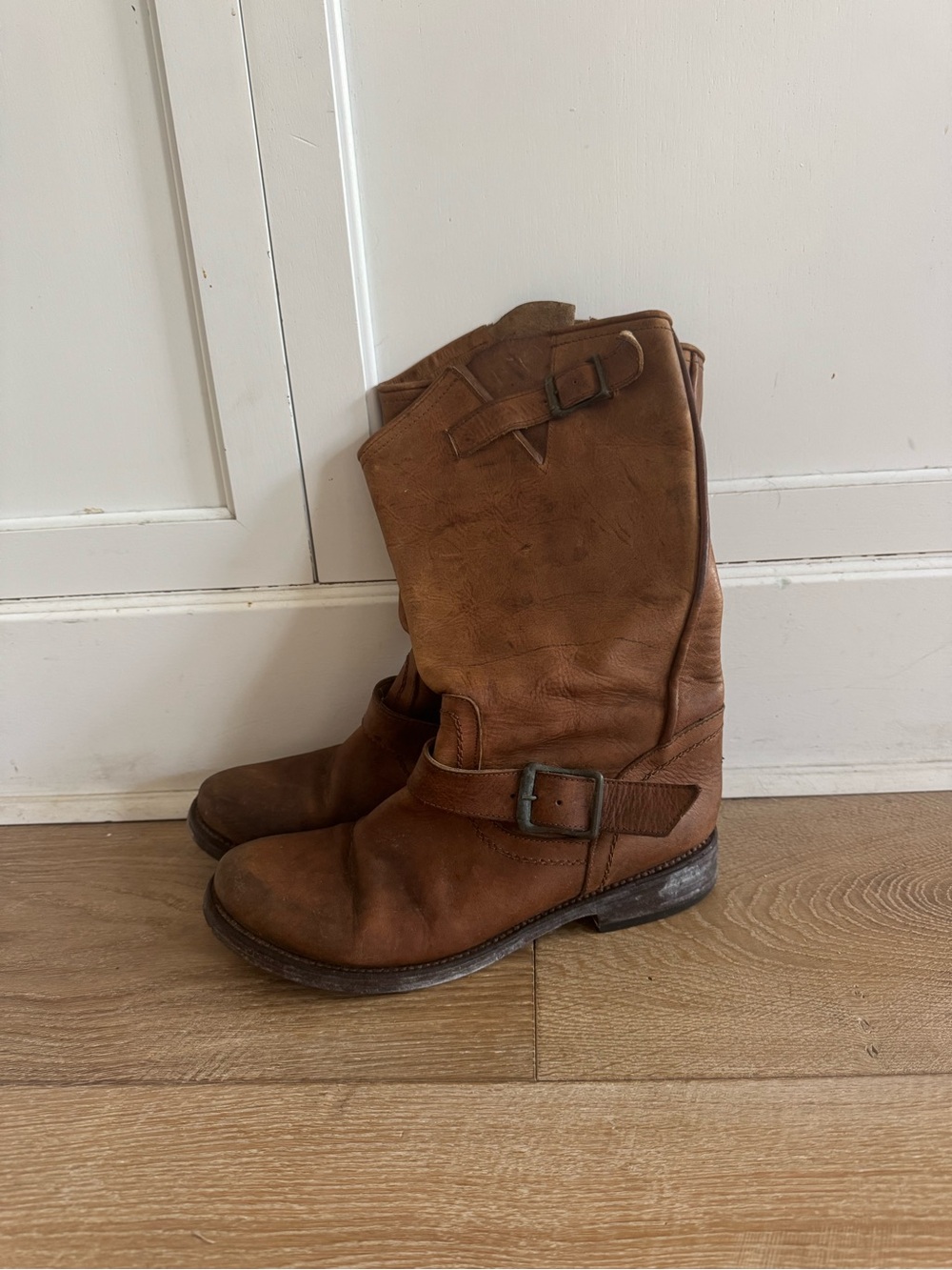 Freebird Brown Leather Mid-Calf Buckle Boots - READ DESCRIPTION❗️